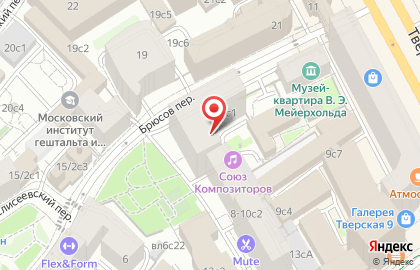 Музыкальная школа для взрослых и детей Vivo в переулке Брюсов на карте