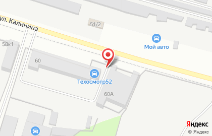 Пункт технического осмотра и страхования Техосмотр52 в Нижнем Новгороде на карте
