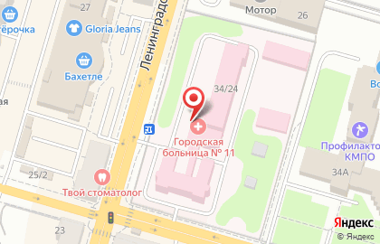 Городская больница №11 в Авиастроительном районе на карте