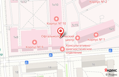 Московская клиника стопы и голеностопного сустава на Фортунатовской улице на карте