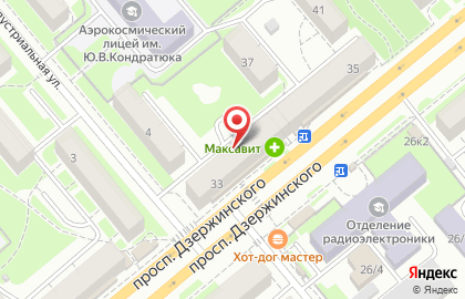 ОАО Банкомат, Банк Зенит на проспекте Дзержинского на карте