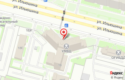 Управление МВД России по Приморскому району на улице Ильюшина на карте