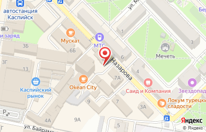 Магазин мебели Командор-Югра в Каспийске на карте
