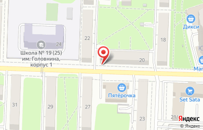 Продуктовый магазин Квартал на улице Островского на карте