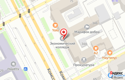 Агентство недвижимости Авангард на Комсомольском проспекте на карте