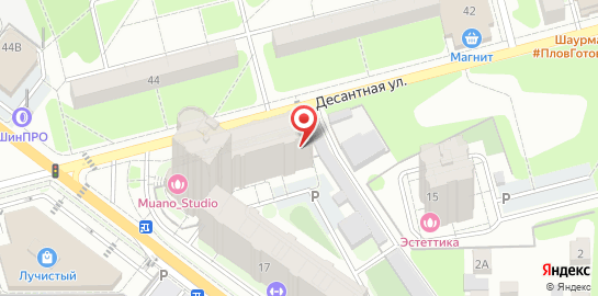 Косметология на Десантной улице на карте