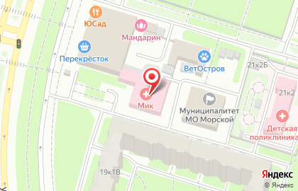 Клиника МИК на улице Кораблестроителей на карте