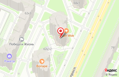 Бар Суши WOK на Кондратьевском проспекте на карте