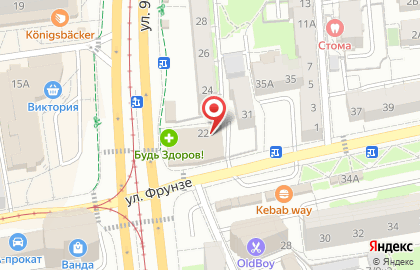 Магазин косметики и бытовой химии в Калининграде на карте