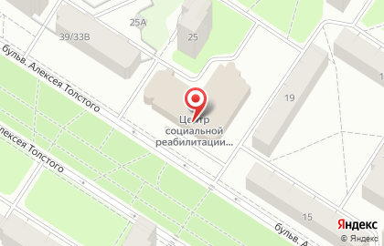 Центр социальной реабилитации инвалидов на бульваре Алексея Толстого на карте