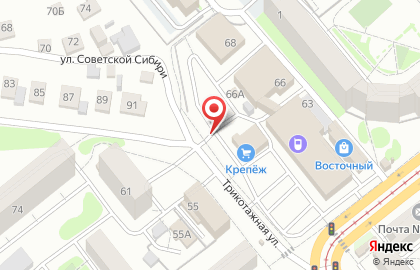 Дзержинский район Киоск по продаже фруктов и овощей на Трикотажной улице на карте