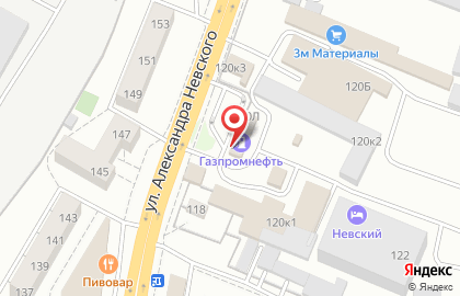 Газпромнефть на улице Александра Невского на карте