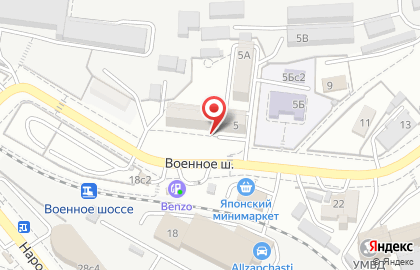 Магазин запчастей и аксессуаров Автотерритория в Первореченском районе на карте