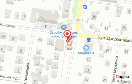 Киоск фастфудной продукции, г. Бердск на улице Дзержинского на карте