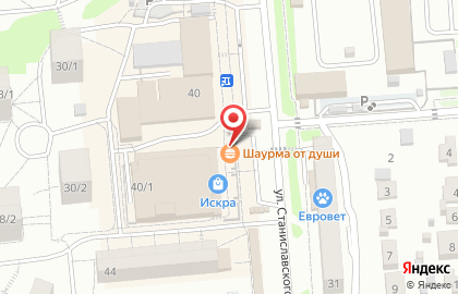 Киоск по продаже кондитерских изделий на улице Станиславского на карте