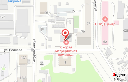 Скорая медицинская помощь на улице Беляева на карте