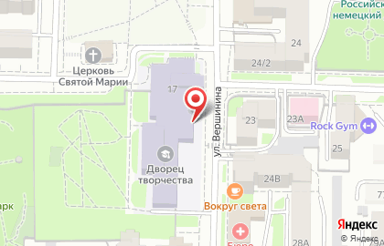 Избирательный участок №89 на улице Вершинина на карте