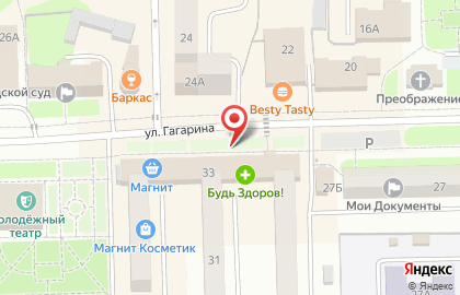 Супермаркет Магнит в Туле на карте