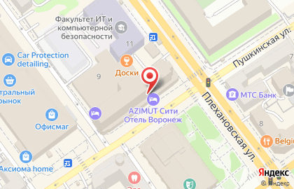 Azimut Hotels на Плехановской улице на карте
