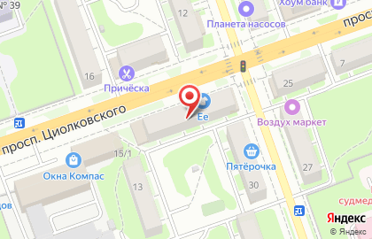 Компания Kaleva на проспекте Циолковского на карте