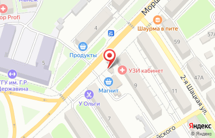 Магазин Знаменское мясо и молоко в Тамбове на карте