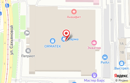 Ореон на улице Сахьяновой на карте