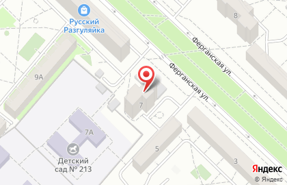 Березовский хлеб, Советский район на Ферганской улице на карте