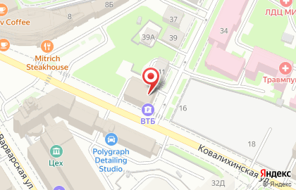 Нижегородский филиал Банкомат, Банк ВТБ 24 на Ковалихинской улице, 14 на карте