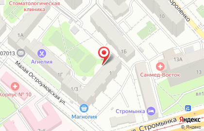 Участковый пункт полиции, район Сокольники на карте