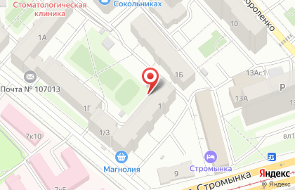 Вечерняя Москва на Сокольниках на карте