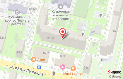 Сервисный центр Лига Мастеров на улице Юных Ленинцев на карте