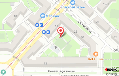 Вечерний на Октябрьской улице на карте