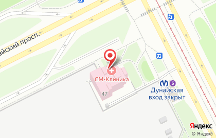 Аптека СМ-Клиника на Дунайском проспекте на карте