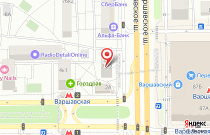Ремонт пластиковых окон на Варшавском шоссе на карте