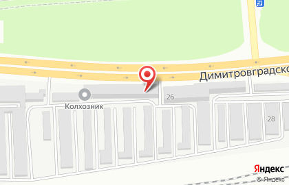Магазин садовой техники Колхозник на Димитровградском шоссе на карте