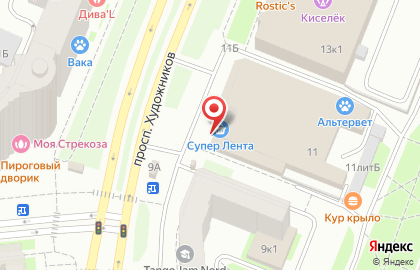 Сервисный центр Bonus mobile на проспекте Художников на карте