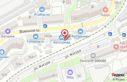 Автомагазин Вечный Двигатель в Первореченском районе на карте
