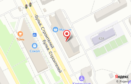 Ресторан доставки японской кухни Суши Мастер на бульваре Строителей на карте