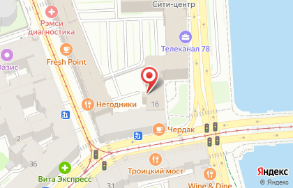 Событие на Петроградской набережной на карте