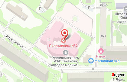 Лабораторная служба Хеликс на Фруктовой улице на карте