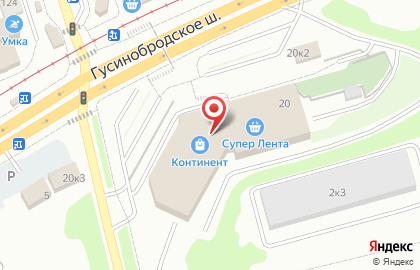 ТЦ Континент в Новосибирске на карте