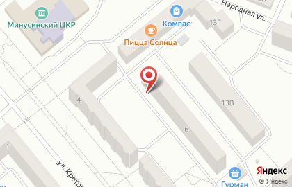 Магазин продуктов Лига на карте