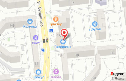 Садко на улице Будённого на карте