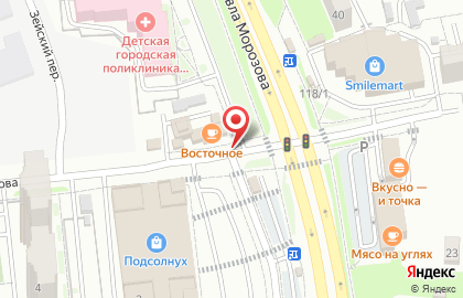Кафе узбекской кухни Восточное на Зейской улице на карте