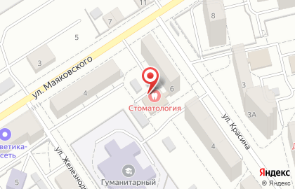 Кабинет частного стоматолога Мелехиной Ирины Витальевны на улице Маяковского на карте