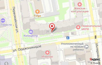 Архитектурная мастерская на улице Орджоникидзе на карте