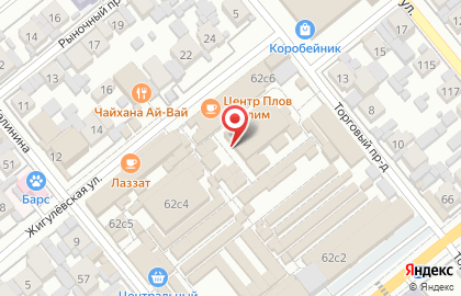 Киоск по продаже колбасных изделий в Центральном районе на карте