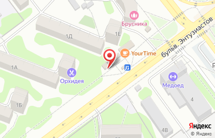 Заправочная станция на бульваре Энтузиастов на карте