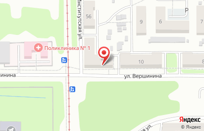Продовольственный магазин Вавилон на улице Вершинина на карте