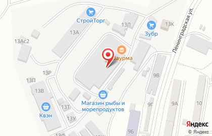 Магазин зоотоваров Матроскин на улице Ленинградской на карте